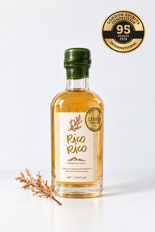 Petaca de Rico Rico 200 ml, licor de rica-rica premiado en Catad'Or