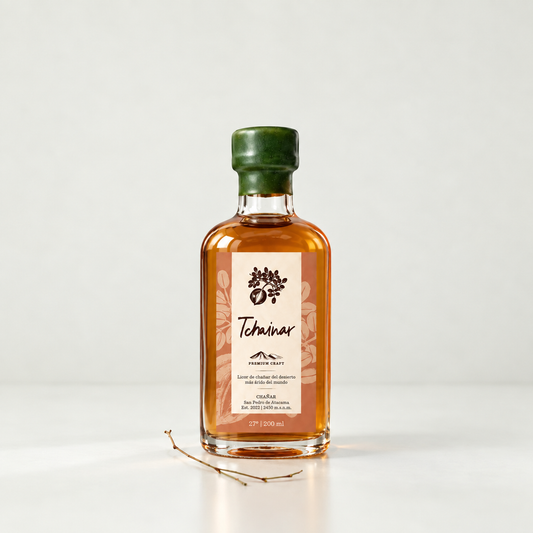 Petaca de Tchainar 200 ml, licor de chañar del Desierto de Atacama